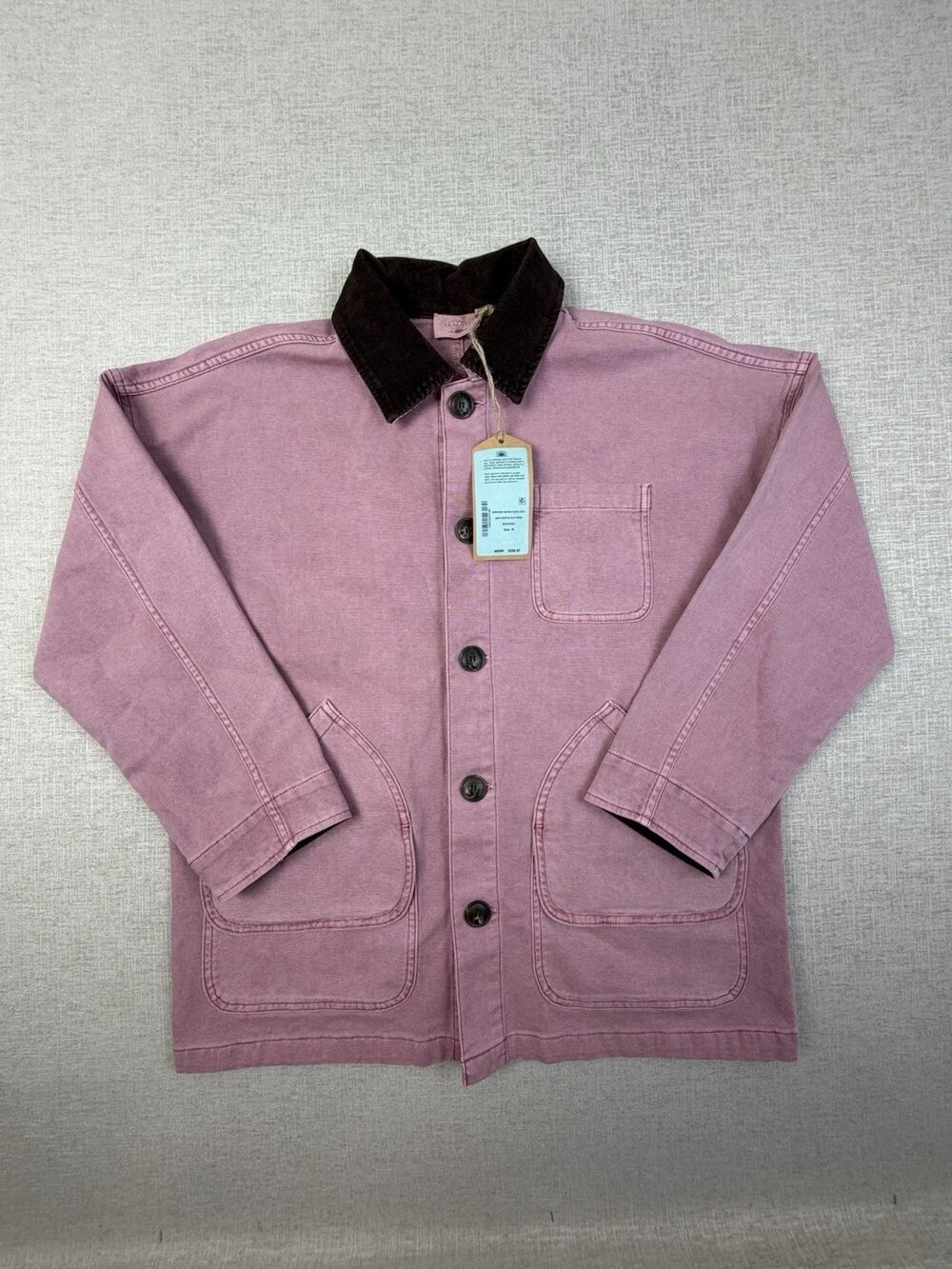 NWT Faherty Sunwashed Canvas Barn Jacket Women’s M Nostalgia Rose $298
